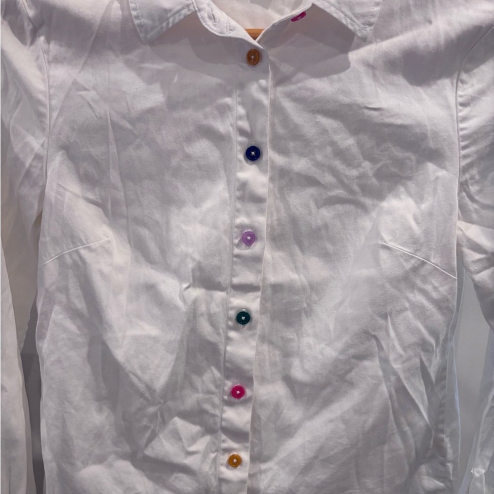 Boden Grace Button-Up Shirt with Colorful Buttons